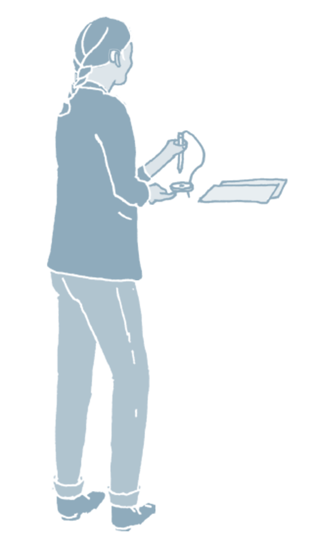 Illustration av person som skriver